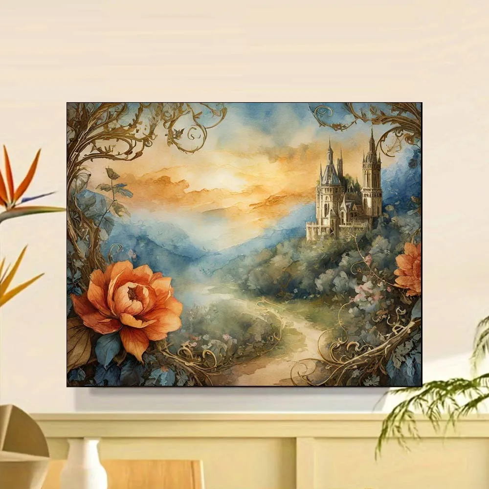 Majestic Castle On Hill, окруженный туманными горами и розами, набор красок своими руками по номерам для взрослых, безрамный
Majestic Castle On Hill, окруженный туманными горами и розами, набор красок своими руками по номерам для взрослых, безрамный