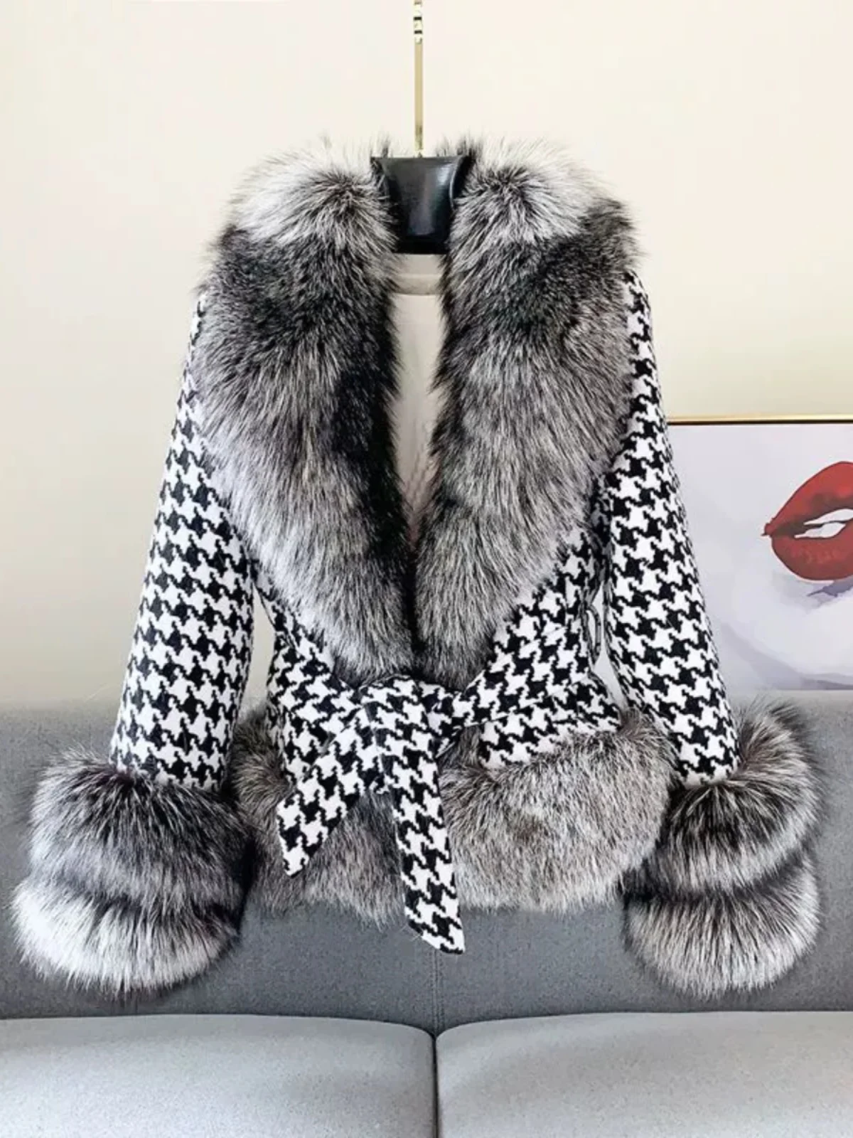 Silver Fur Collar ort Coat Young Sle Women's Faion 2024 New Plaid Patterned Leather Jaet Thi Warm Slim Fit
Silver Fur Collar ort Coat Young Sle Women's Faion 2024 New Plaid Patterned Leather Jaet Thi Warm Slim Fit