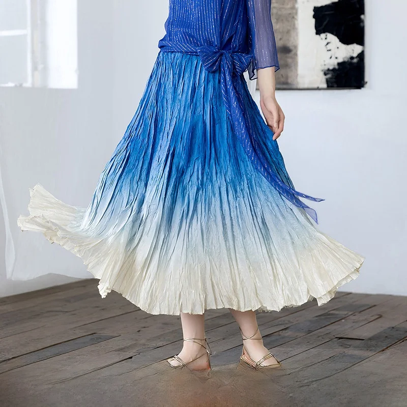 Ele Multi-Color adient Texture f Skirt Women's New Summer 2025 Simple Sle Midi Skirt Polyester Fiber A-Line Skirt
Ele Multi-Color adient Texture f Skirt Women's New Summer 2025 Simple Sle Midi Skirt Polyester Fiber A-Line Skirt