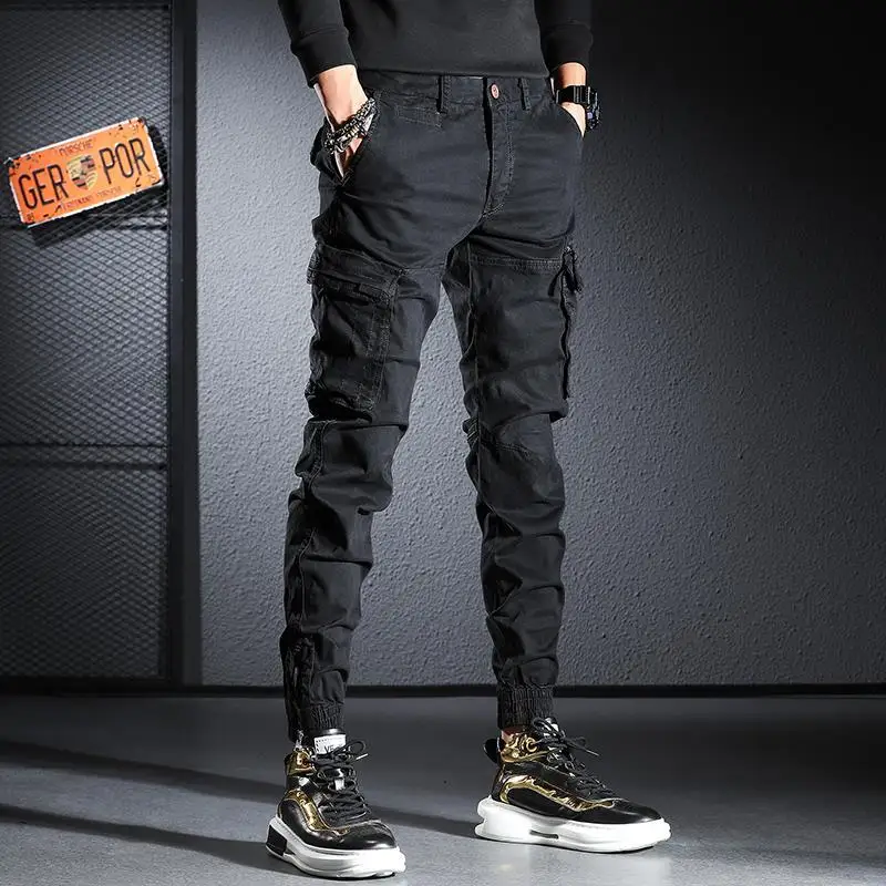Spring and Autumn Workwear Pants Men's Fashion Brand Leggings Multi Pocket Casual Pants Korean Fashion Versatile Men's Pants
Spring and Autumn Workwear Pants Men's Fashion Brand Leggings Multi Pocket Casual Pants Korean Fashion Versatile Men's Pants