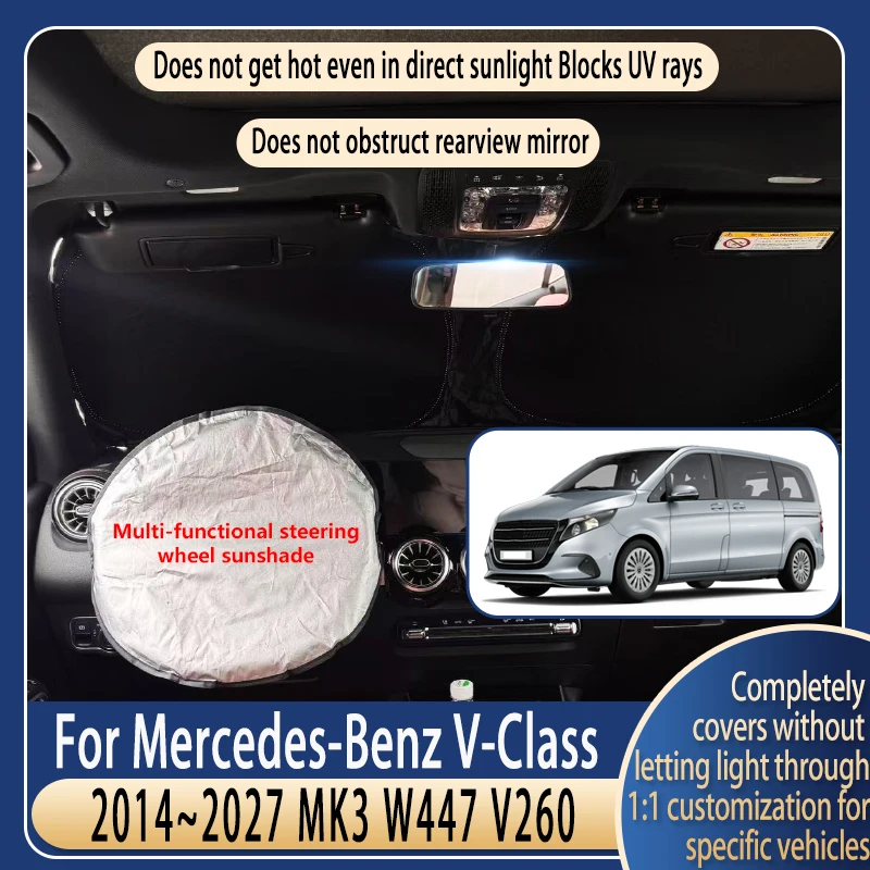 Солнцезащитный козырек на руль для Mercedes-Benz V-Class 2014~2027 W447 V260, летние охлаждающие аксессуары, солнцезащитный экран на лобовое стекло
Солнцезащитный козырек на руль для Mercedes-Benz V-Class 2014~2027 W447 V260, летние охлаждающие аксессуары, солнцезащитный экран на лобовое стекло