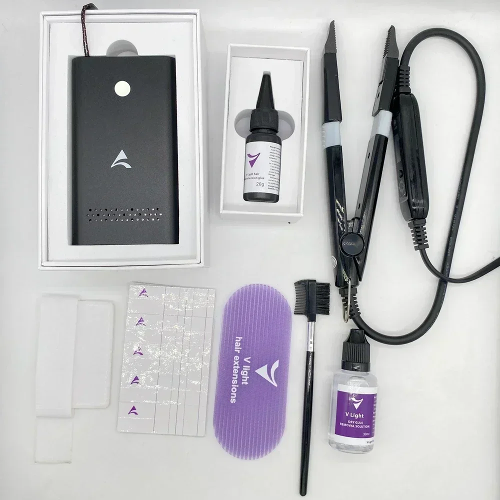 V Light Technologys Hair Extensions Tool for Tape Hair Pieces Easy-to-Use Connectors with V Light Technology for Human Hair
V Light Technologys Hair Extensions Tool for Tape Hair Pieces Easy-to-Use Connectors with V Light Technology for Human Hair