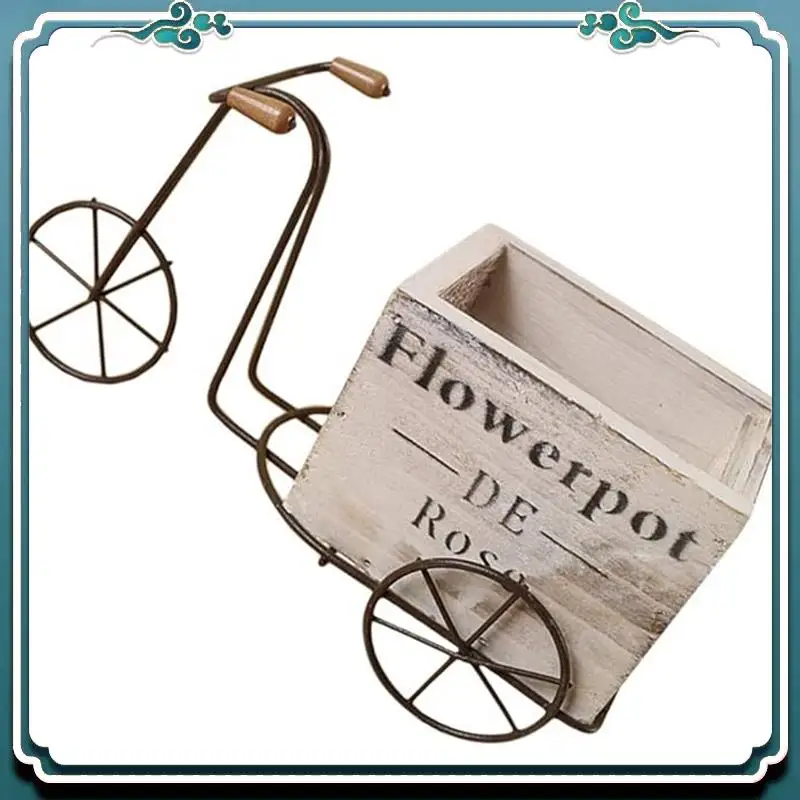 Retro Flower Pot Wooden Bicycle Shaped Succulent Planter Iron Art Flowerpot Flower Stand Home Yard Garden Decor Crafts, Durable
Retro Flower Pot Wooden Bicycle Shaped Succulent Planter Iron Art Flowerpot Flower Stand Home Yard Garden Decor Crafts, Durable