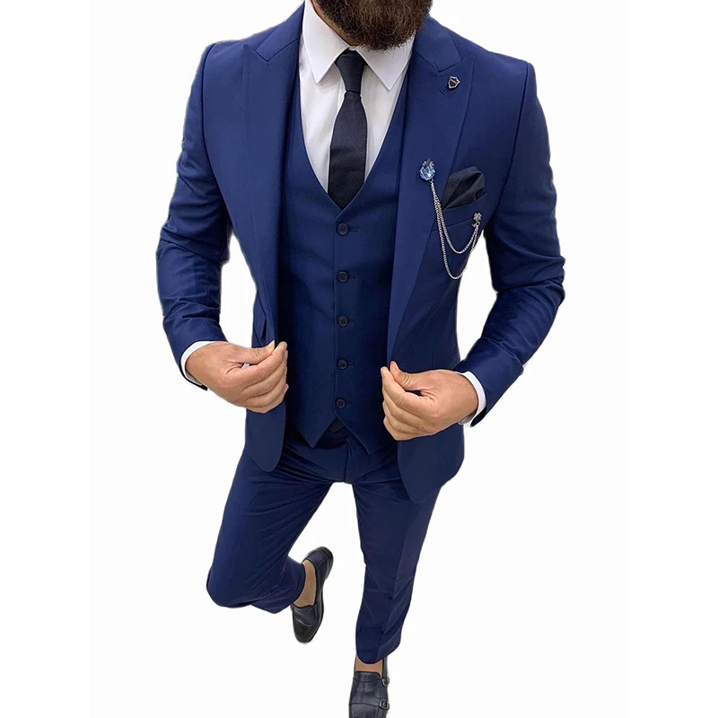 New Men Suit Slim Fit Wedding Groom Wear 2024 Peak Lapel One Button Business Suits Male Blazer (Jacket+Pants+Vest) Costume Homme
New Men Suit Slim Fit Wedding Groom Wear 2024 Peak Lapel One Button Business Suits Male Blazer (Jacket+Pants+Vest) Costume Homme