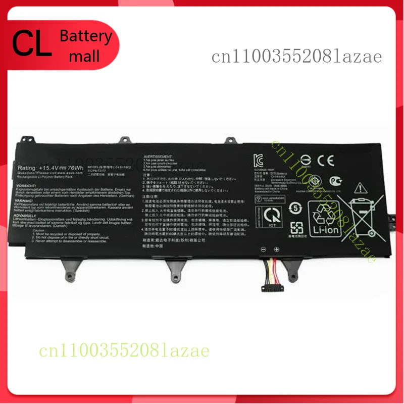 Новый аккумулятор C41N1802 для ASUS ROG Zephyrus S GX701GX GX735GV GX735GVR
Новый аккумулятор C41N1802 для ASUS ROG Zephyrus S GX701GX GX735GV GX735GVR