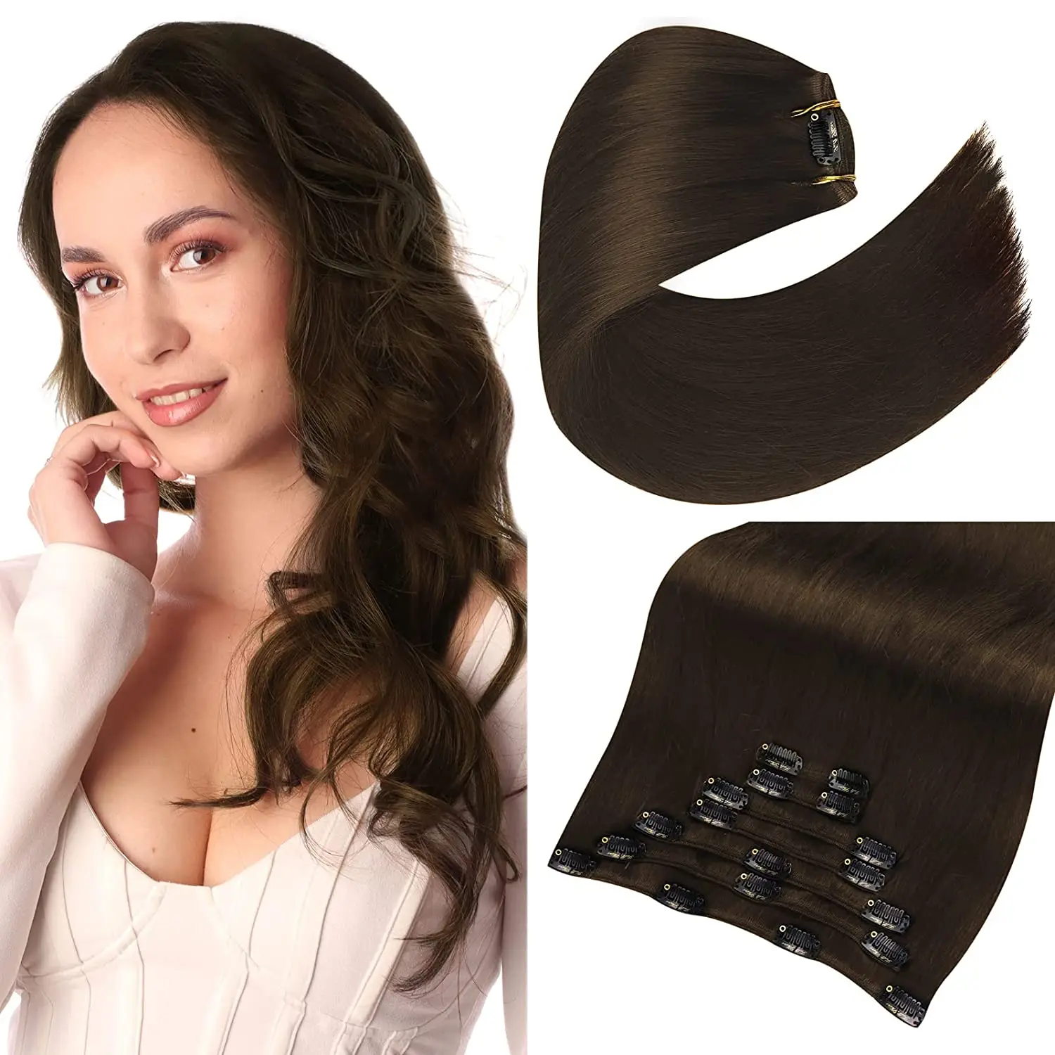 Full Shine 50 Grams Clip in Hair Extensions Human Hair Balayage Color 7Pcs 100% Machine Remy Hair Extensions Human Hair Clip in
Full Shine 50 Grams Clip in Hair Extensions Human Hair Balayage Color 7Pcs 100% Machine Remy Hair Extensions Human Hair Clip in