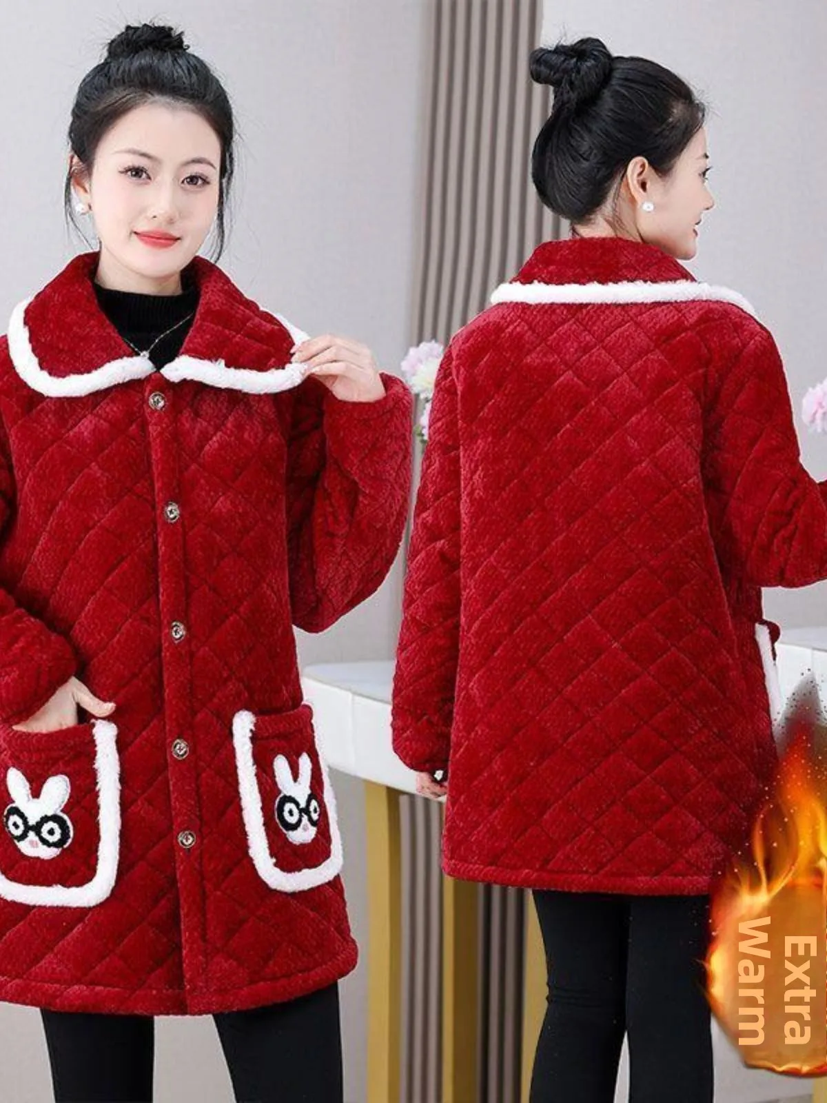 Thickened Fleece Winter Coat for Women Long Sleeve Workwear Warm Cotton Jacket Stylish Adult Outerwear with Apron Protection
Thickened Fleece Winter Coat for Women Long Sleeve Workwear Warm Cotton Jacket Stylish Adult Outerwear with Apron Protection