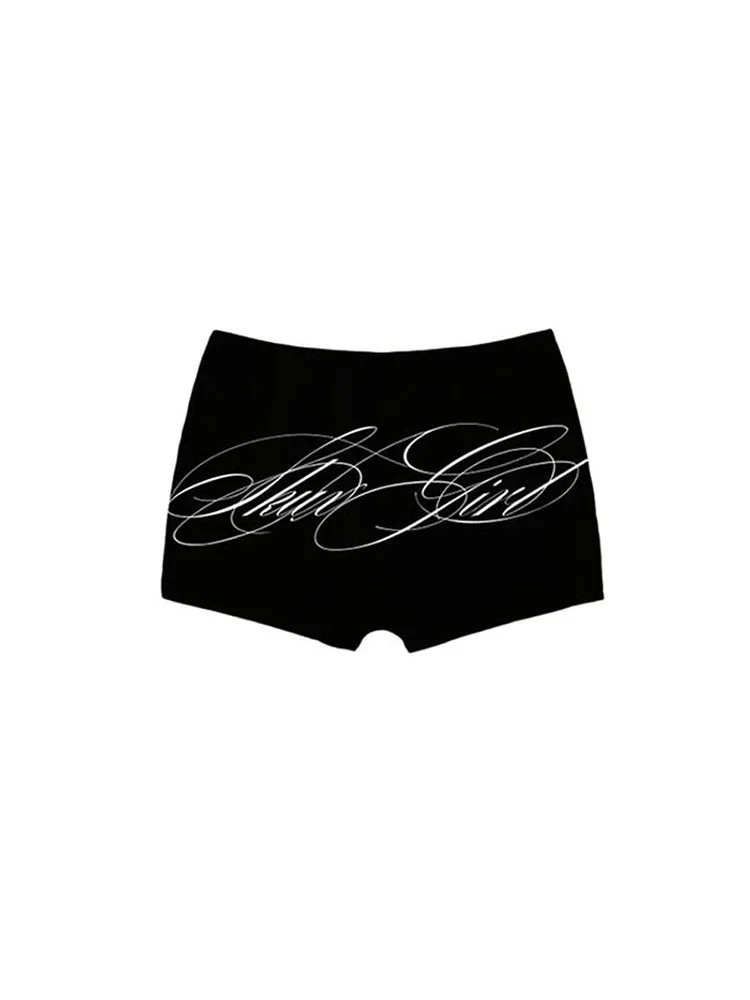 Women's Y2K Letter Print Bodycon Shorts Low Waist Slim Fit Black Night Club Party Casual Streetwear Biker Shorts
Women's Y2K Letter Print Bodycon Shorts Low Waist Slim Fit Black Night Club Party Casual Streetwear Biker Shorts