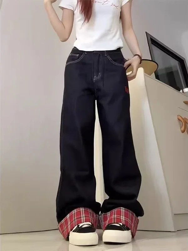 High Waist Wide Leg Straight Cut Denim Jeans Women's Spring Autumn Loose Fit Cuffed American Retro Style Long Pants
High Waist Wide Leg Straight Cut Denim Jeans Women's Spring Autumn Loose Fit Cuffed American Retro Style Long Pants