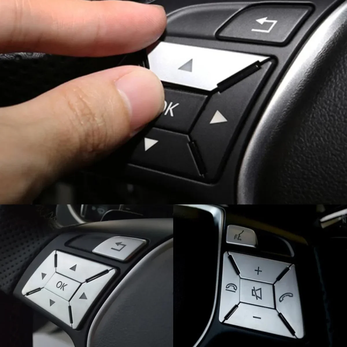 Car Steering Wheel Button Cover Trim Switch Decoration For Mercedes Benz A B C E ML GL CLA GLA GLK SL Class W176 W246 W212 W204
Car Steering Wheel Button Cover Trim Switch Decoration For Mercedes Benz A B C E ML GL CLA GLA GLK SL Class W176 W246 W212 W204