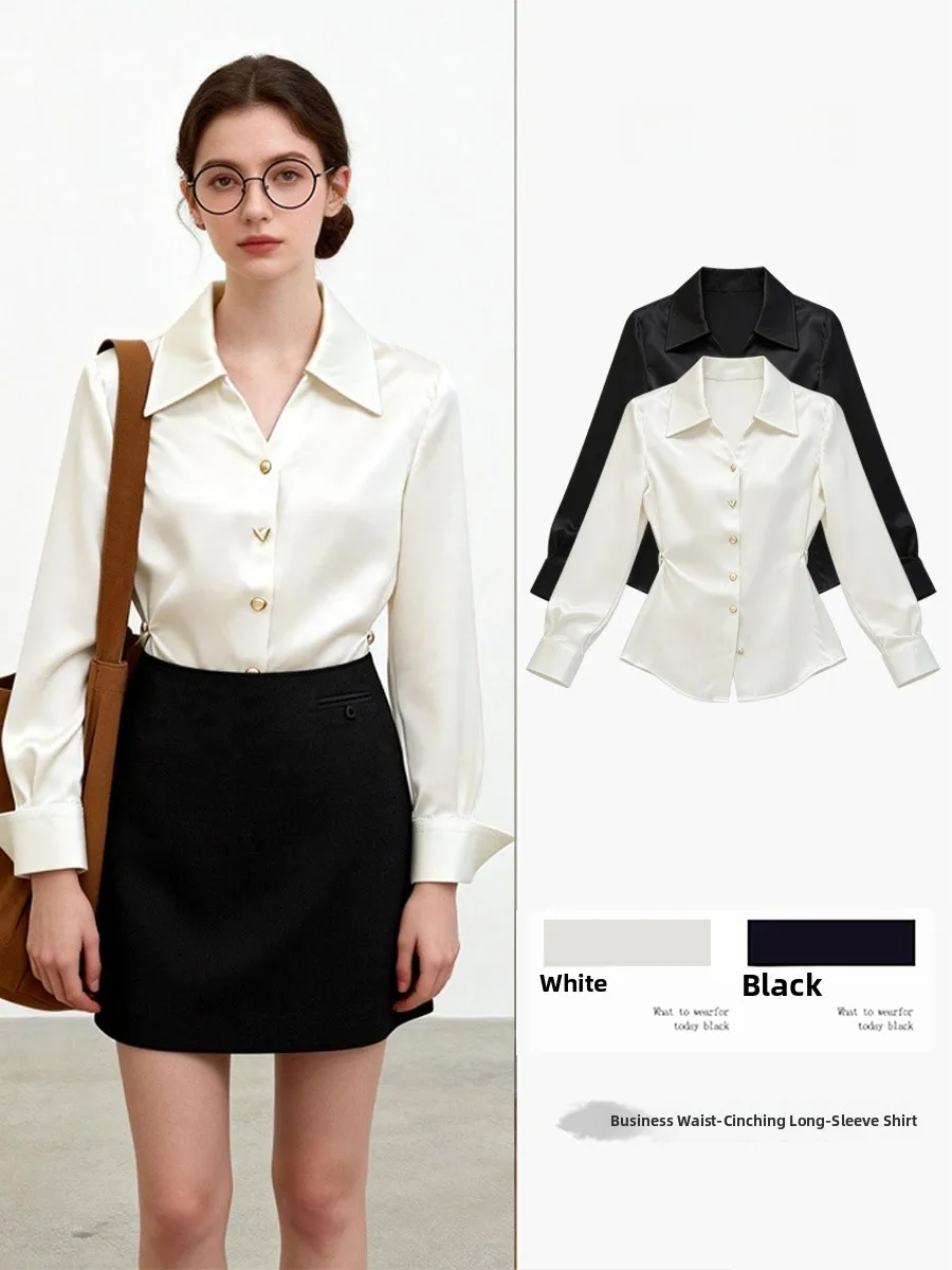 Women's Long Sleeve Satin Shirt Stand Collar Commute Style Premium Feel Lightweight Spring Summer New Arrival Top
Women's Long Sleeve Satin Shirt Stand Collar Commute Style Premium Feel Lightweight Spring Summer New Arrival Top