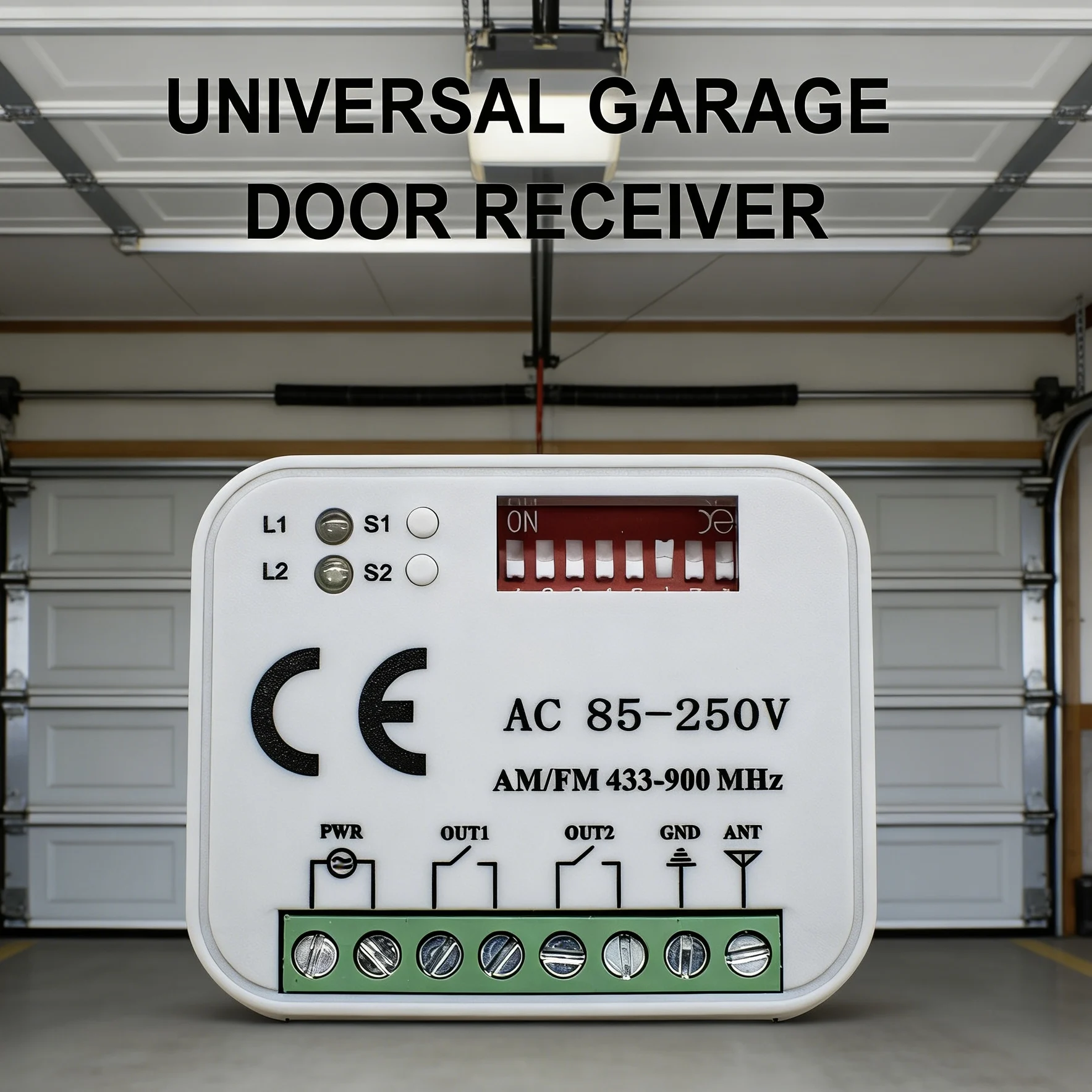 Receiver Controller 2CH 300MHz to 868MHz 433MHz Garage Door Opener / Gate Remote Control Receiver Switch AC/DC 9V-30V 85-250V
Receiver Controller 2CH 300MHz to 868MHz 433MHz Garage Door Opener / Gate Remote Control Receiver Switch AC/DC 9V-30V 85-250V