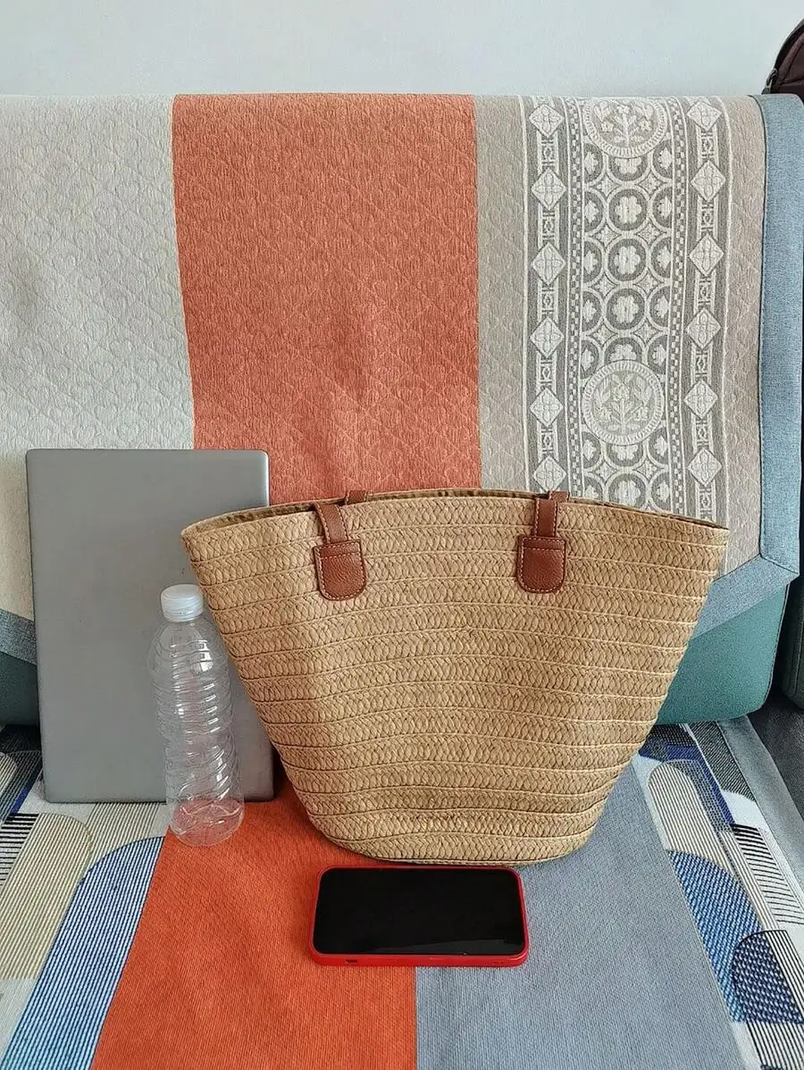 Woven Straw Tote Bag For Women Large Capacity Shoulder Handbag Summer Beach Vacation Bag
Woven Straw Tote Bag For Women Large Capacity Shoulder Handbag Summer Beach Vacation Bag