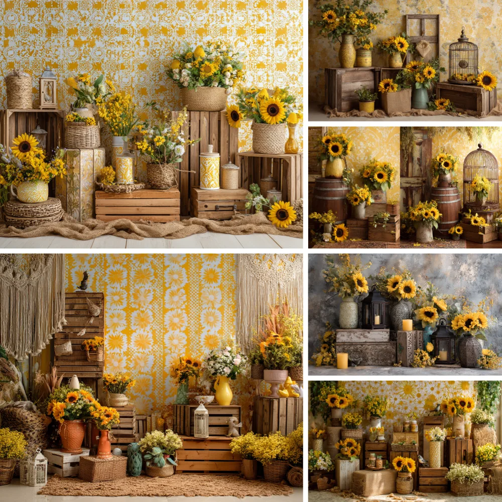 Honey Baby Show Backdrop Photography Sunflower Potted Plant Wood Box Yellow Background Sweet Girl Birthday Photo Studio
Honey Baby Show Backdrop Photography Sunflower Potted Plant Wood Box Yellow Background Sweet Girl Birthday Photo Studio