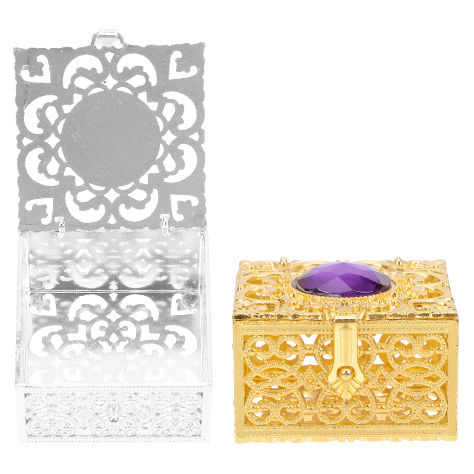 2Pcs Metal Jewelry Boxes Durable Vintage Storage Case for Bedroom Desktop Decorative Ring Earring Organizer Jewelry Boxes
2Pcs Metal Jewelry Boxes Durable Vintage Storage Case for Bedroom Desktop Decorative Ring Earring Organizer Jewelry Boxes