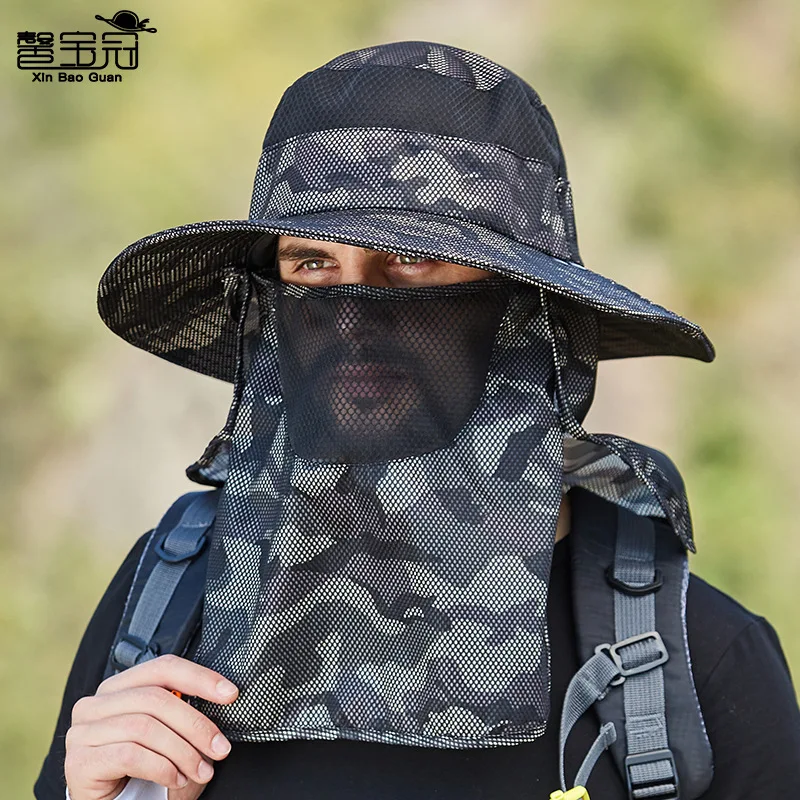 Sunscreen Hat Men's Fishing Hat Camouflage Sun Hat Cover Face Summer Outdoor Fisherman Hat Sun
Sunscreen Hat Men's Fishing Hat Camouflage Sun Hat Cover Face Summer Outdoor Fisherman Hat Sun