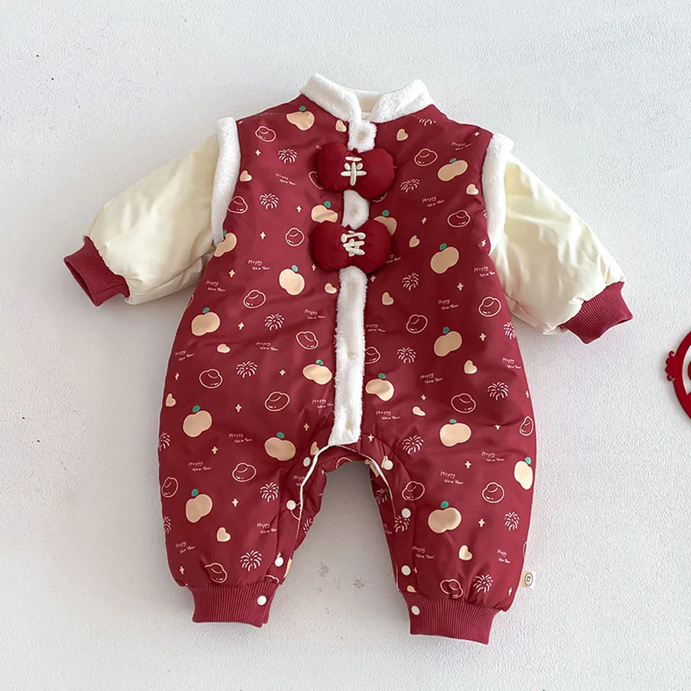 Baby Winter Clothes Girl Christmas Romper Long Sleeve Velvet Patchwork Chinese Style New Year Baby Boy Jumpsuit
Baby Winter Clothes Girl Christmas Romper Long Sleeve Velvet Patchwork Chinese Style New Year Baby Boy Jumpsuit