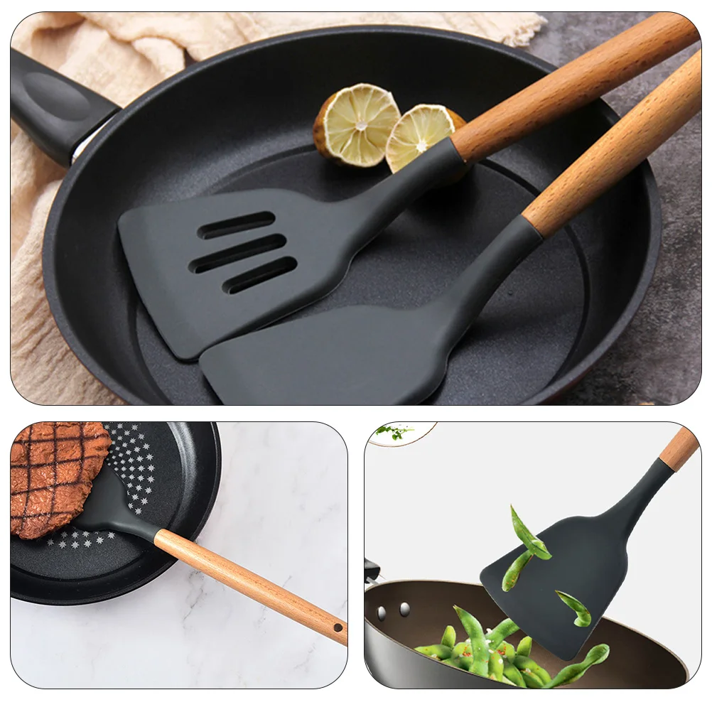 2 pcs Silicone Spatula Set Multifunctional Heat Resistant Kitchen Tools Non-Stick Pots Home Restaurant Use Practical
2 pcs Silicone Spatula Set Multifunctional Heat Resistant Kitchen Tools Non-Stick Pots Home Restaurant Use Practical