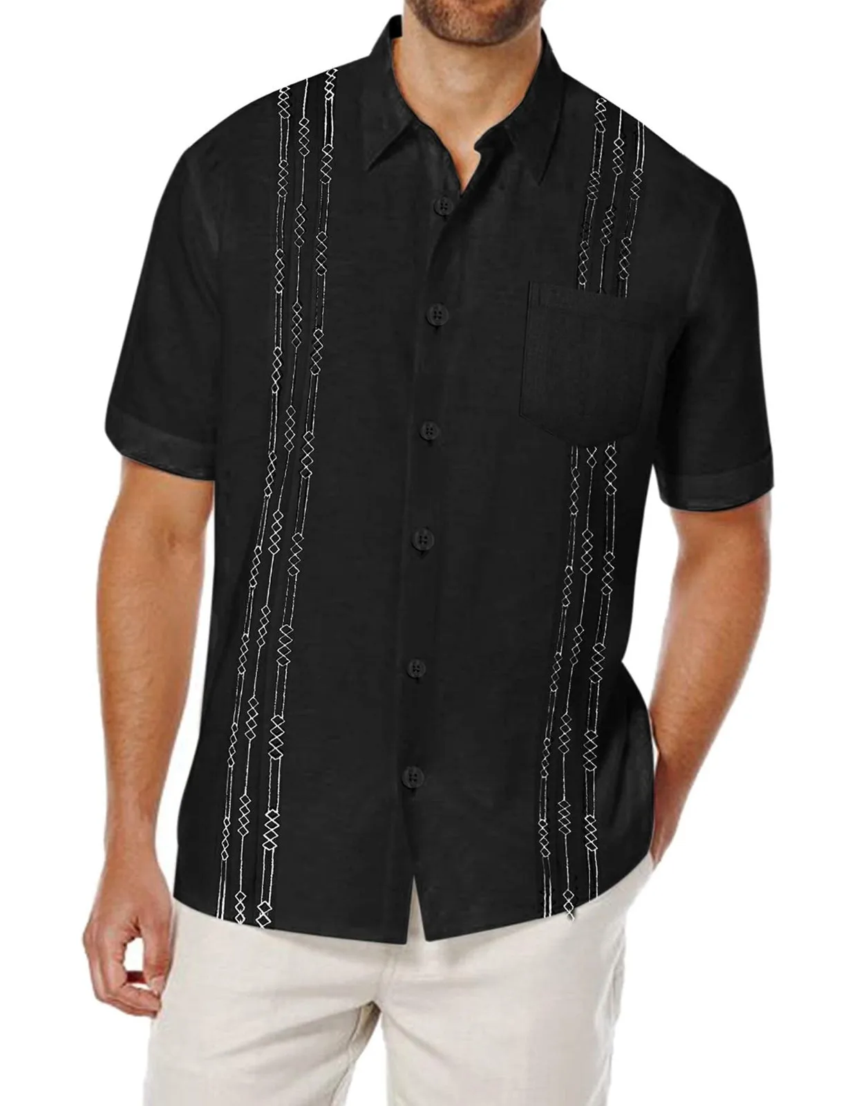 Men's Loose Casual Shirts Plu Size Cotton Linen Breathable Sweat Absorption Button Up Shirt Summer Short Sleeve Lapel Tees Tops
Men's Loose Casual Shirts Plu Size Cotton Linen Breathable Sweat Absorption Button Up Shirt Summer Short Sleeve Lapel Tees Tops