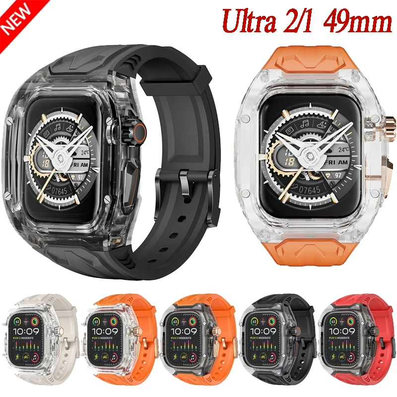 Translucent Case Silicone Strap For Apple Watch Ultra 3/2/1 11 10 46mm 42mm All-inclusive protective shell iWatch 44mm 45mm 41mm
Translucent Case Silicone Strap For Apple Watch Ultra 3/2/1 11 10 46mm 42mm All-inclusive protective shell iWatch 44mm 45mm 41mm