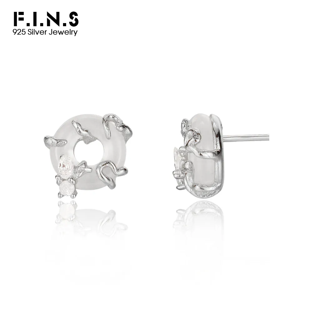 F.I.N.S Chinese Style Real S925 Sterling Silver Gold Peace Button Earrings Small Zircon Jade Stone Piercing Ear Fine Jewelry
F.I.N.S Chinese Style Real S925 Sterling Silver Gold Peace Button Earrings Small Zircon Jade Stone Piercing Ear Fine Jewelry