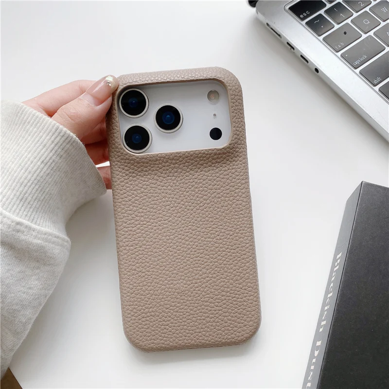 Luxury Lichee Pattern PU Leather Case For iPhone 17 17Pro 16Pro Max 15Pro 14 Solid Color Matte Shockproof Protective Back Cover
Luxury Lichee Pattern PU Leather Case For iPhone 17 17Pro 16Pro Max 15Pro 14 Solid Color Matte Shockproof Protective Back Cover