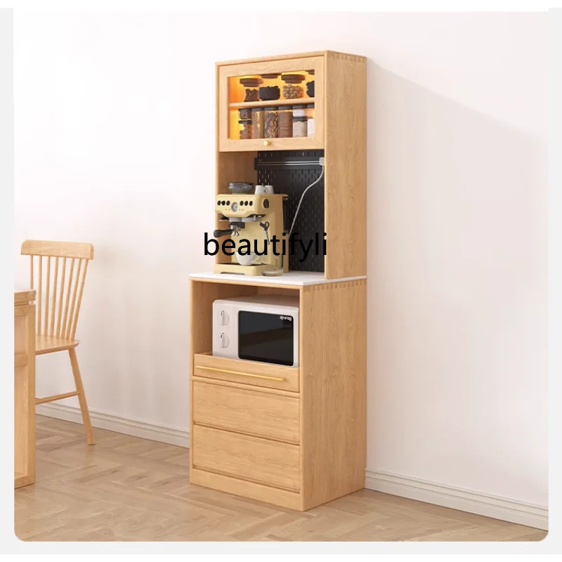 Solid Wood Sideboard High Cabinet Narrow Nordic Integrated Wall Modern Minimalist Tea Cabinet
Solid Wood Sideboard High Cabinet Narrow Nordic Integrated Wall Modern Minimalist Tea Cabinet