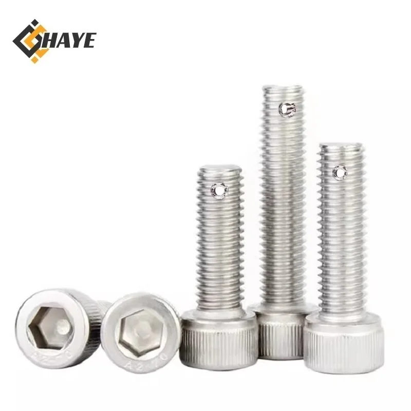 Tail Hole Drilled Hexagon Socket Cap Head Screws M6 M8 M10 M12 M14 M16 Allen Bolts with Freen Cotter Pins 304 Stainless Steel
Tail Hole Drilled Hexagon Socket Cap Head Screws M6 M8 M10 M12 M14 M16 Allen Bolts with Freen Cotter Pins 304 Stainless Steel