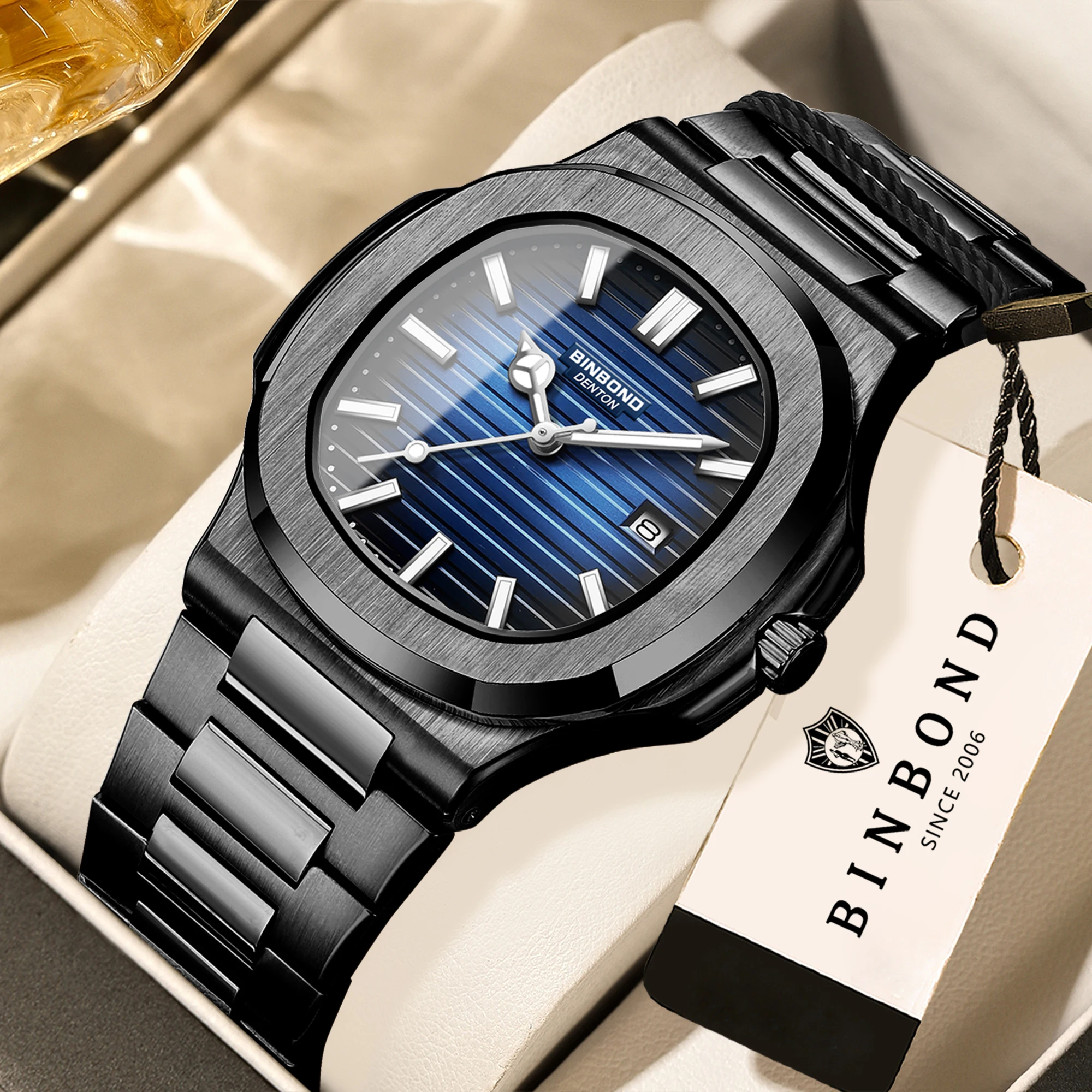 BINBOND Orginal Luminous Waterproof Sturdy Stainless Steel Strap Quartz Wristwatches For Men Luxury Auto Date Men's Watch Reloj
BINBOND Orginal Luminous Waterproof Sturdy Stainless Steel Strap Quartz Wristwatches For Men Luxury Auto Date Men's Watch Reloj