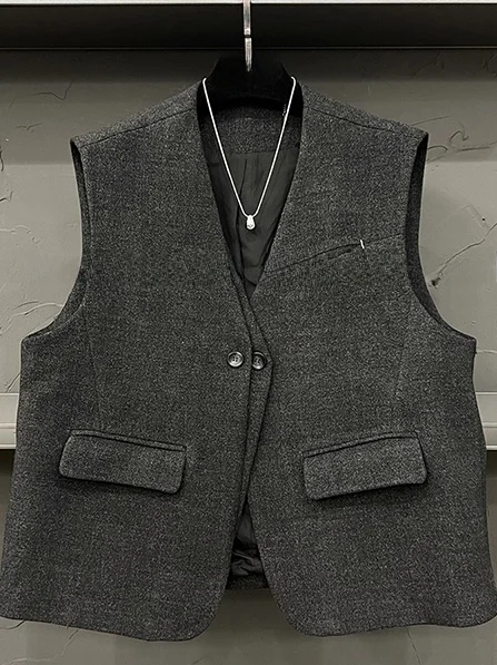 plus Size 300 Pou V-Ne Suit Vest ex Autumn Winter New Korean Sle Faion Outerwear Casual Loose Fit Single Button
plus Size 300 Pou V-Ne Suit Vest ex Autumn Winter New Korean Sle Faion Outerwear Casual Loose Fit Single Button
