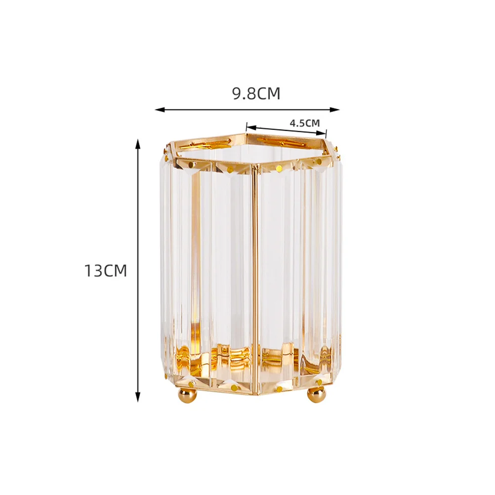 Hexagonal Glass Nordic Golden Vase Pencil Organizer Pen Holder Eyebrow Container Desktop Storage Box for Home Office Use
Hexagonal Glass Nordic Golden Vase Pencil Organizer Pen Holder Eyebrow Container Desktop Storage Box for Home Office Use