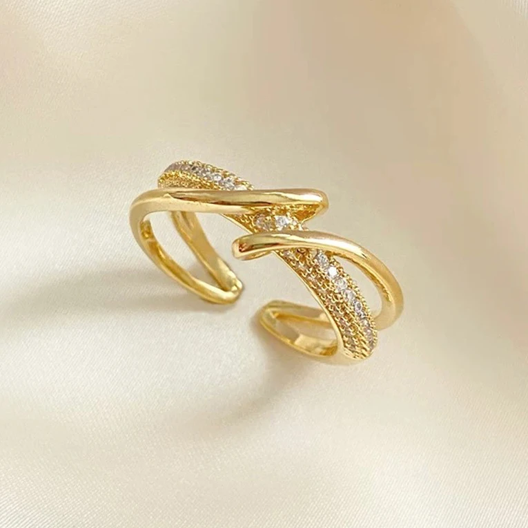 PONYKISS Silver Plating Zircon Double Layered Twisted Round Opening Rings for Women Trendy Geometric Fashion Jewelry Accessories
PONYKISS Silver Plating Zircon Double Layered Twisted Round Opening Rings for Women Trendy Geometric Fashion Jewelry Accessories