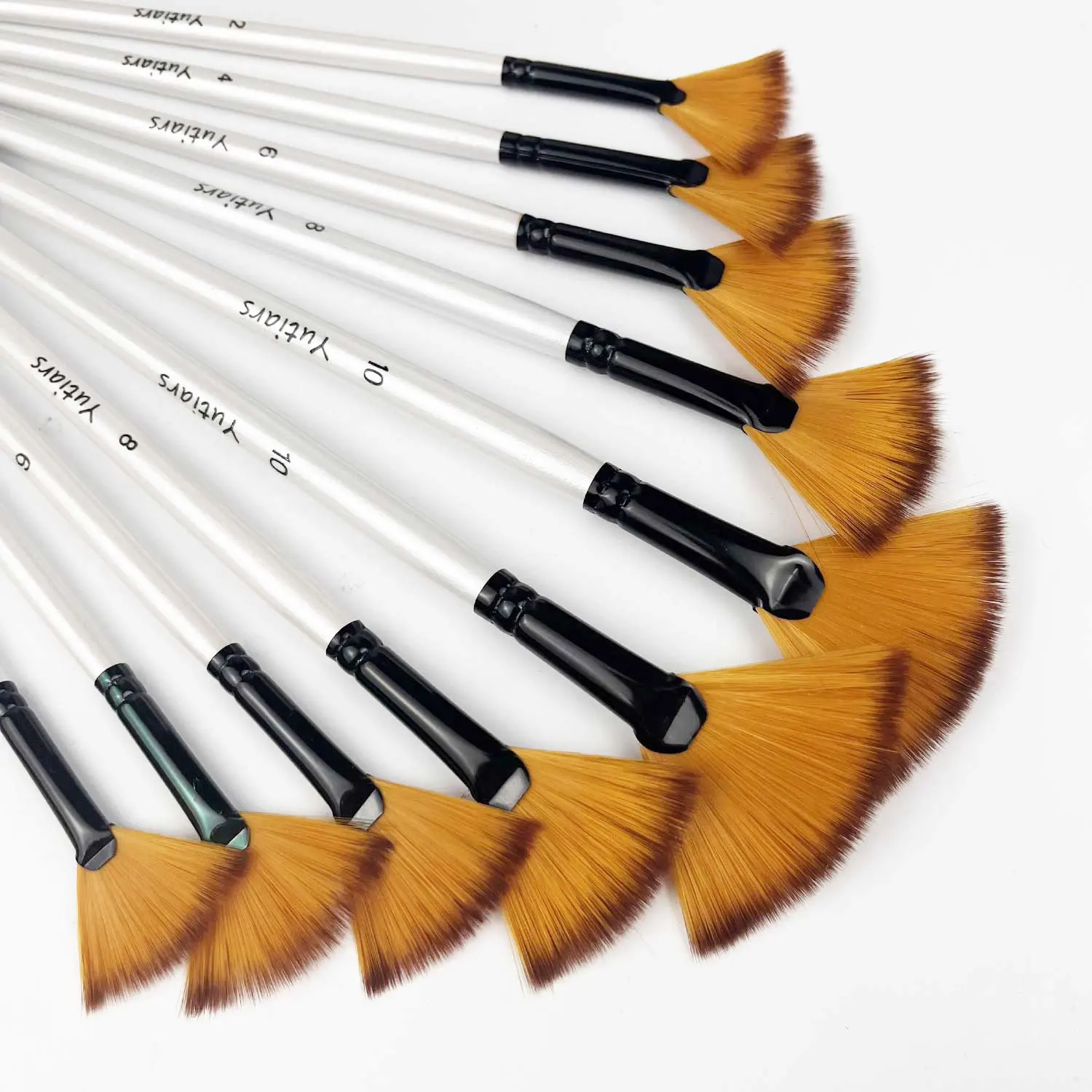 5/10pcs Fan Paint Brush Set Soft Nylon Bristles Wooden Handles for Acrylic, Watercolor, Oil & Gouache Painting
5/10pcs Fan Paint Brush Set Soft Nylon Bristles Wooden Handles for Acrylic, Watercolor, Oil & Gouache Painting