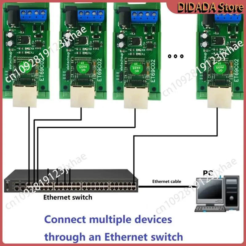 N82R ET69C02 Ethernet-сеть IP преобразователь шины RJ45 в RS485 для Modbus RTU Master Slave Client Server MQTT PLC
N82R ET69C02 Ethernet-сеть IP преобразователь шины RJ45 в RS485 для Modbus RTU Master Slave Client Server MQTT PLC