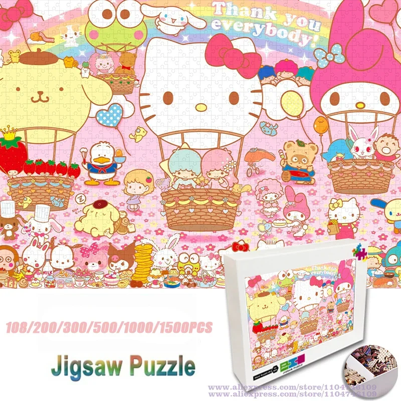 Sanrio Hello Kitty My Melody головоломка 108/200/300/500/1000/1500 шт. детские интеллектуальные развивающие игрушки-пазлы подарок для девочки
Sanrio Hello Kitty My Melody головоломка 108/200/300/500/1000/1500 шт. детские интеллектуальные развивающие игрушки-пазлы подарок для девочки