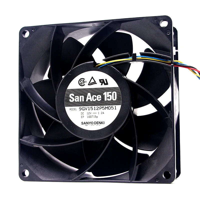 SANYO DENKI 9GV1512P5M051 DC 12V 1.2A 150x150x50mm 4-Wire Server Cooling Fan
SANYO DENKI 9GV1512P5M051 DC 12V 1.2A 150x150x50mm 4-Wire Server Cooling Fan