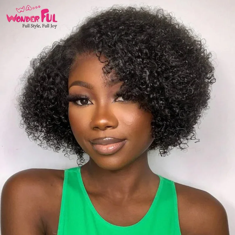 Short Afro Curly Wigs Human Hair for Black Women Side Deep Part Glueless Lace Wig Brazilian Remy Hair Afro Kinky Curly Pixie Wig
Short Afro Curly Wigs Human Hair for Black Women Side Deep Part Glueless Lace Wig Brazilian Remy Hair Afro Kinky Curly Pixie Wig