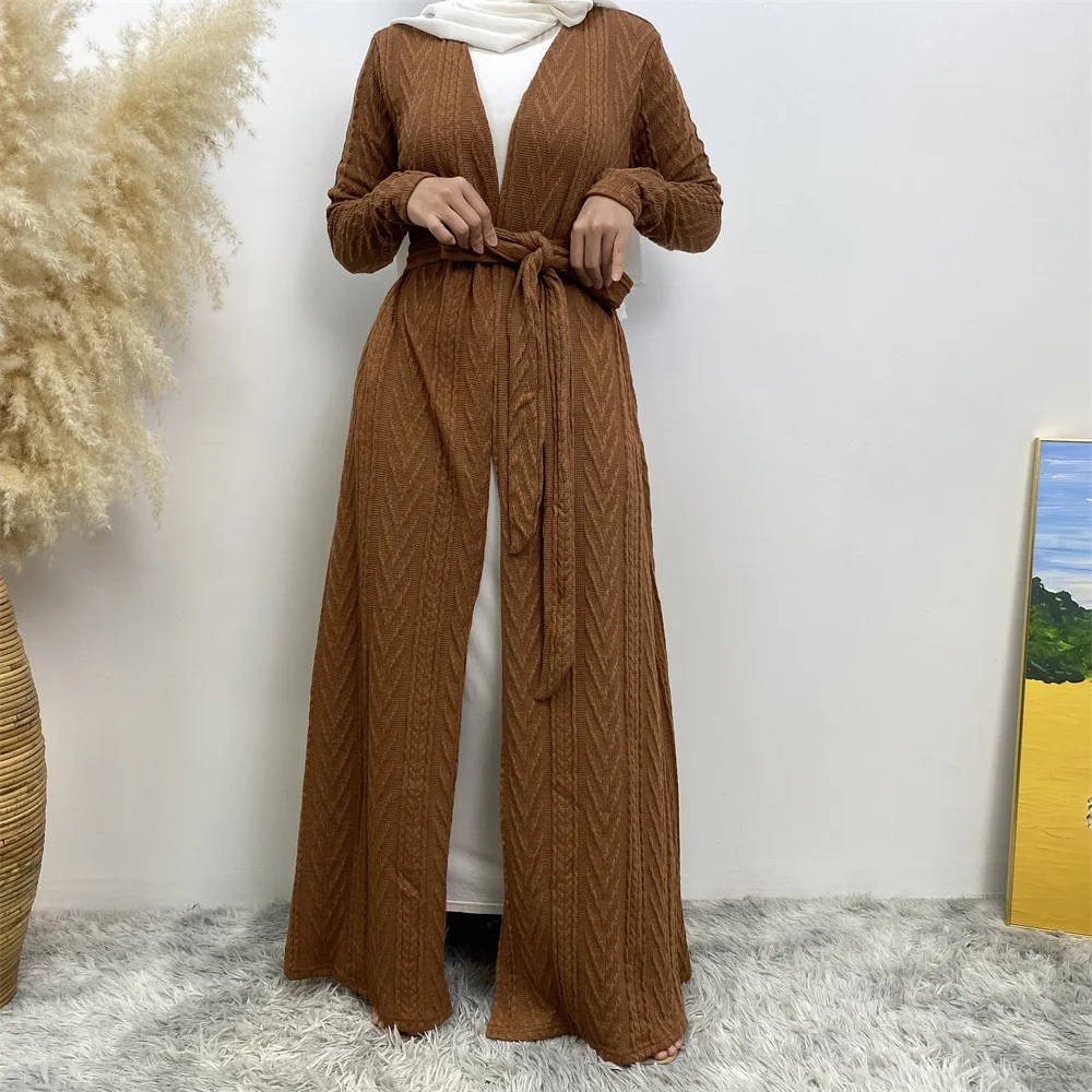 2024 Autumn Winter Knitted Cardigan Women Muslim Dress Kimono Abaya Belted Robe Dubai Turkey Kaftan Islamic Clothing Coat Warm
2024 Autumn Winter Knitted Cardigan Women Muslim Dress Kimono Abaya Belted Robe Dubai Turkey Kaftan Islamic Clothing Coat Warm