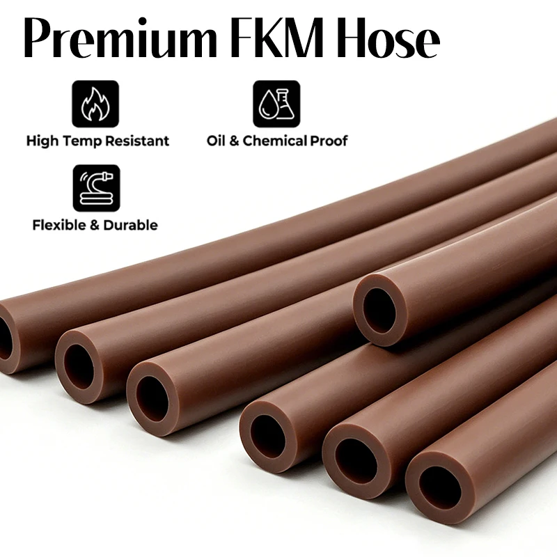 High Heat Anti-Aging Vitons FKM Rubber Pipe Oil Resist Fuel Hose ID 2/4/6/8/10/12mm Vehicle Engine Mechanical Chemical Transfer
High Heat Anti-Aging Vitons FKM Rubber Pipe Oil Resist Fuel Hose ID 2/4/6/8/10/12mm Vehicle Engine Mechanical Chemical Transfer