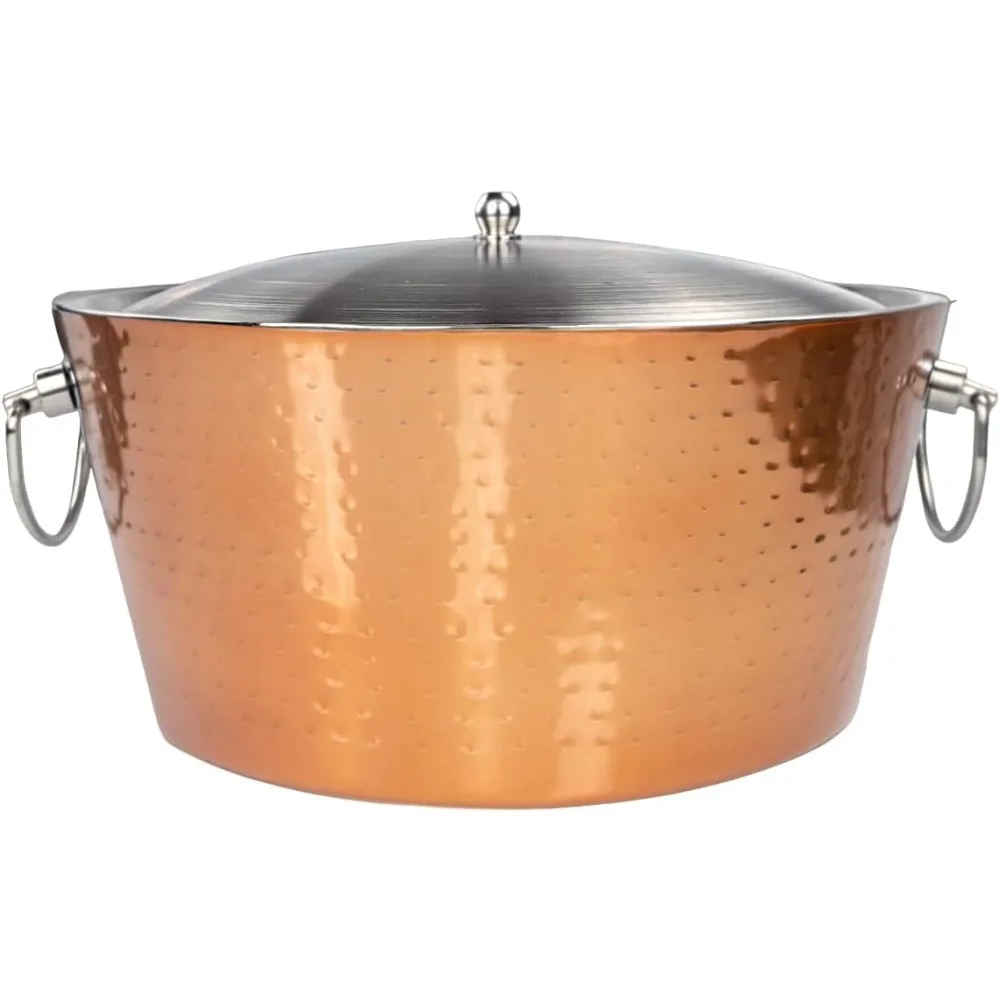 Rose Gold Ice Bucket with Lid 15QT Stainless Steel Double Wall Insulated Party Drink Tub
Rose Gold Ice Bucket with Lid 15QT Stainless Steel Double Wall Insulated Party Drink Tub