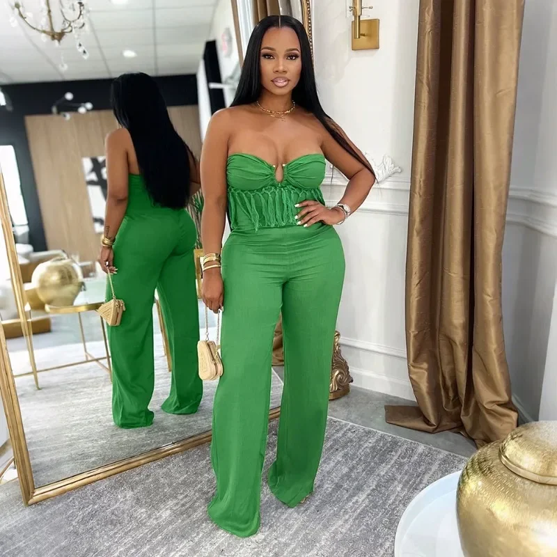 GUWU Women Sexy Strapless Tassel Sleeveless Wide LegJumpsuits 2025 Summer Vacation Beach Romper Playsuit One Piece Set Outfits
GUWU Women Sexy Strapless Tassel Sleeveless Wide LegJumpsuits 2025 Summer Vacation Beach Romper Playsuit One Piece Set Outfits