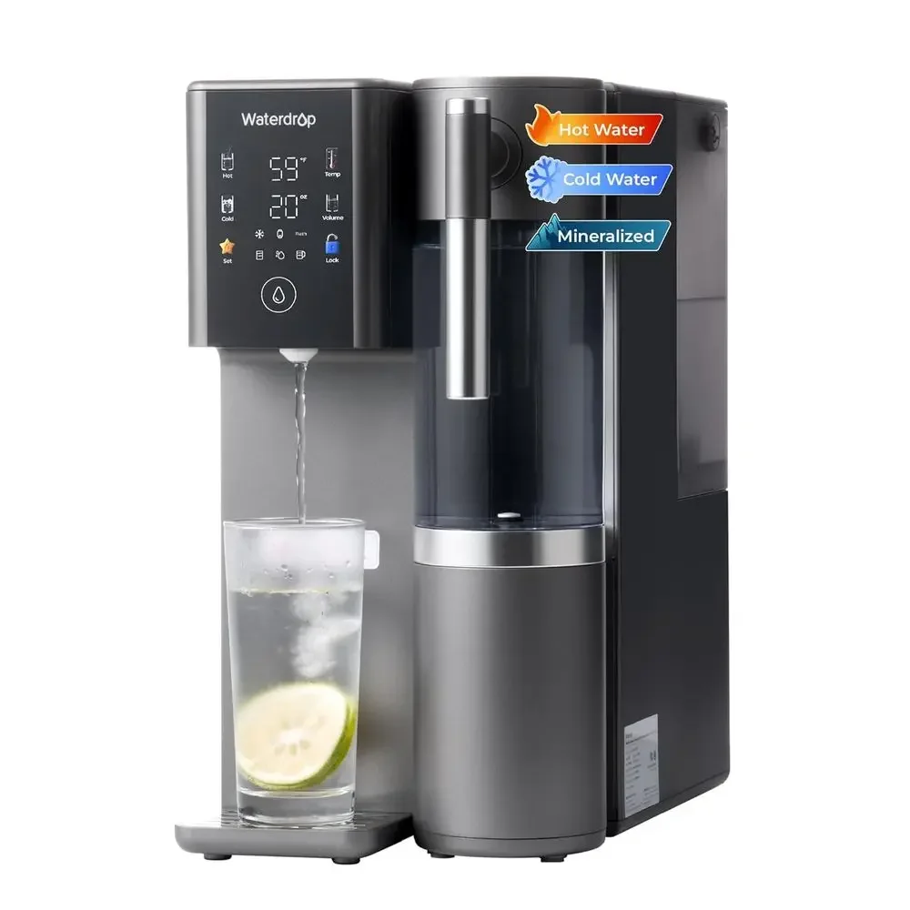 A2G Mineral Countertop Reverse Osmosis System Water ilter, Hot and Cold RO System, 6 Temperature Settings, 3:1 e to Drain, 6-Sta
A2G Mineral Countertop Reverse Osmosis System Water ilter, Hot and Cold RO System, 6 Temperature Settings, 3:1 e to Drain, 6-Sta