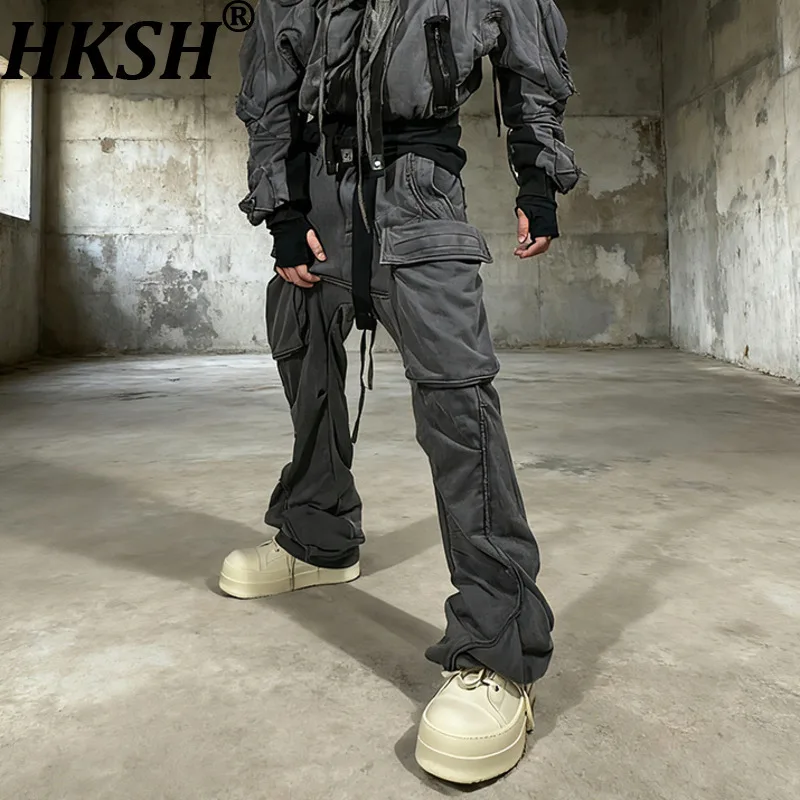 HKSH Autumn New Man Tide Punk Waste Land 3D Pleated Cutted Cotton Distressed Oversized Flared Sweatpants Chic Ins Pants HK14152
HKSH Autumn New Man Tide Punk Waste Land 3D Pleated Cutted Cotton Distressed Oversized Flared Sweatpants Chic Ins Pants HK14152