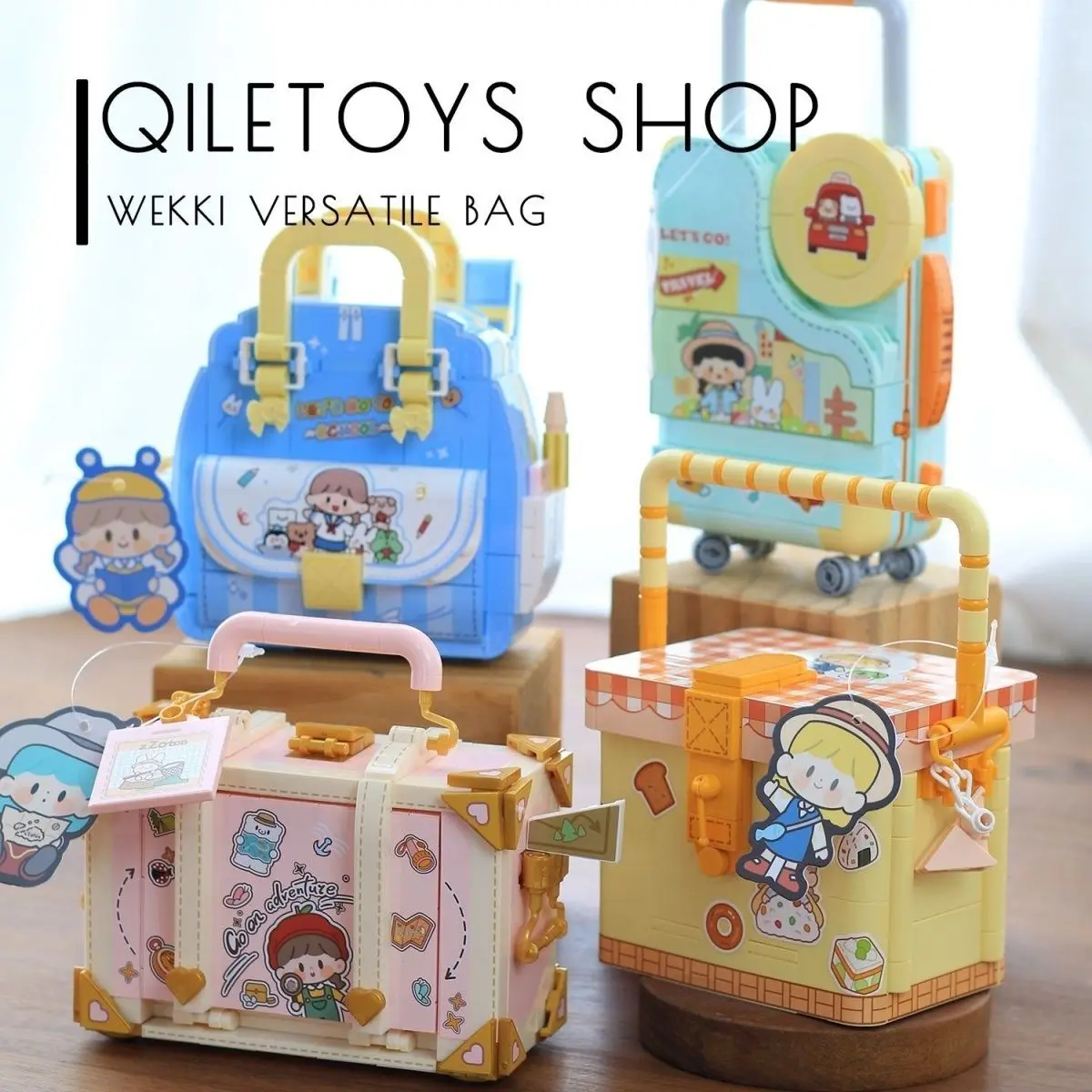 Wekki Cute Three-dimensional Bag Building Blocks suitcase Picnic Basket Assembled Bricks Toy Model Building Toy Holiday Gifts
Wekki Cute Three-dimensional Bag Building Blocks suitcase Picnic Basket Assembled Bricks Toy Model Building Toy Holiday Gifts