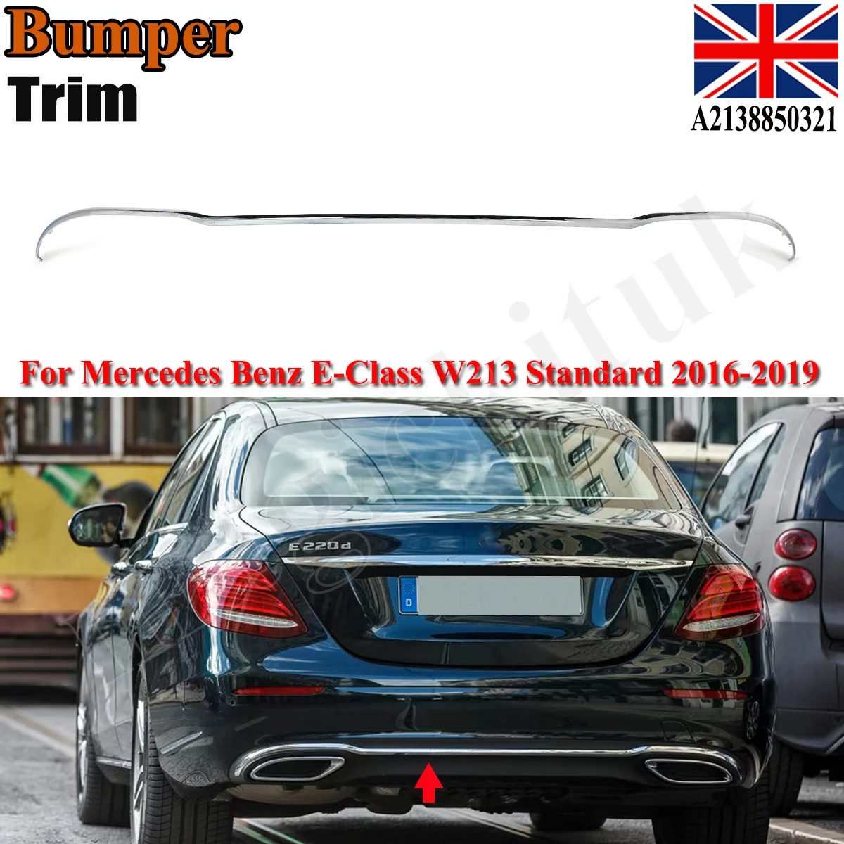 Rear Bumper Cover Molding Trim Chrome Fits 2016-2020 Mercedes Benz E Class W213 2138850321
Rear Bumper Cover Molding Trim Chrome Fits 2016-2020 Mercedes Benz E Class W213 2138850321