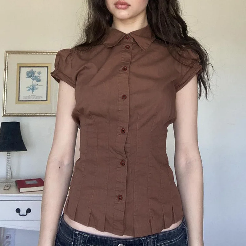2026 Sweet and Spicy Niche Style Lapel Bubble Sleeve Shirt Design Sense Pleated Waist Cardigan T-Shirt Women
2026 Sweet and Spicy Niche Style Lapel Bubble Sleeve Shirt Design Sense Pleated Waist Cardigan T-Shirt Women