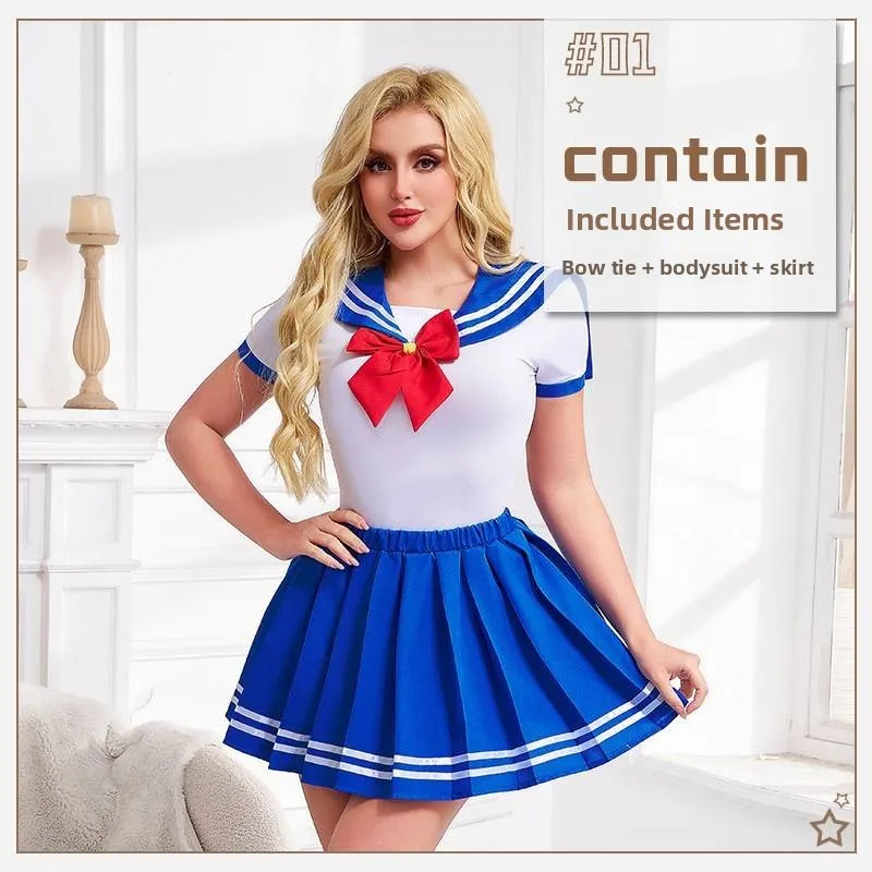 Sexy Large Size One-Piece Suit for Performances School orm Sailor Outfit Cosplay Costume Beautiful Girl Warrior Student
Sexy Large Size One-Piece Suit for Performances School orm Sailor Outfit Cosplay Costume Beautiful Girl Warrior Student