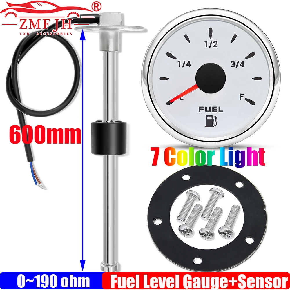 600MM 700MM 800MM 0-190 ohm Fuel Float Sensor + Fuel Level Gauge 7 Color LED Auto Marine RV Boat Car 52mm Fuel Tank Level Gauge
600MM 700MM 800MM 0-190 ohm Fuel Float Sensor + Fuel Level Gauge 7 Color LED Auto Marine RV Boat Car 52mm Fuel Tank Level Gauge