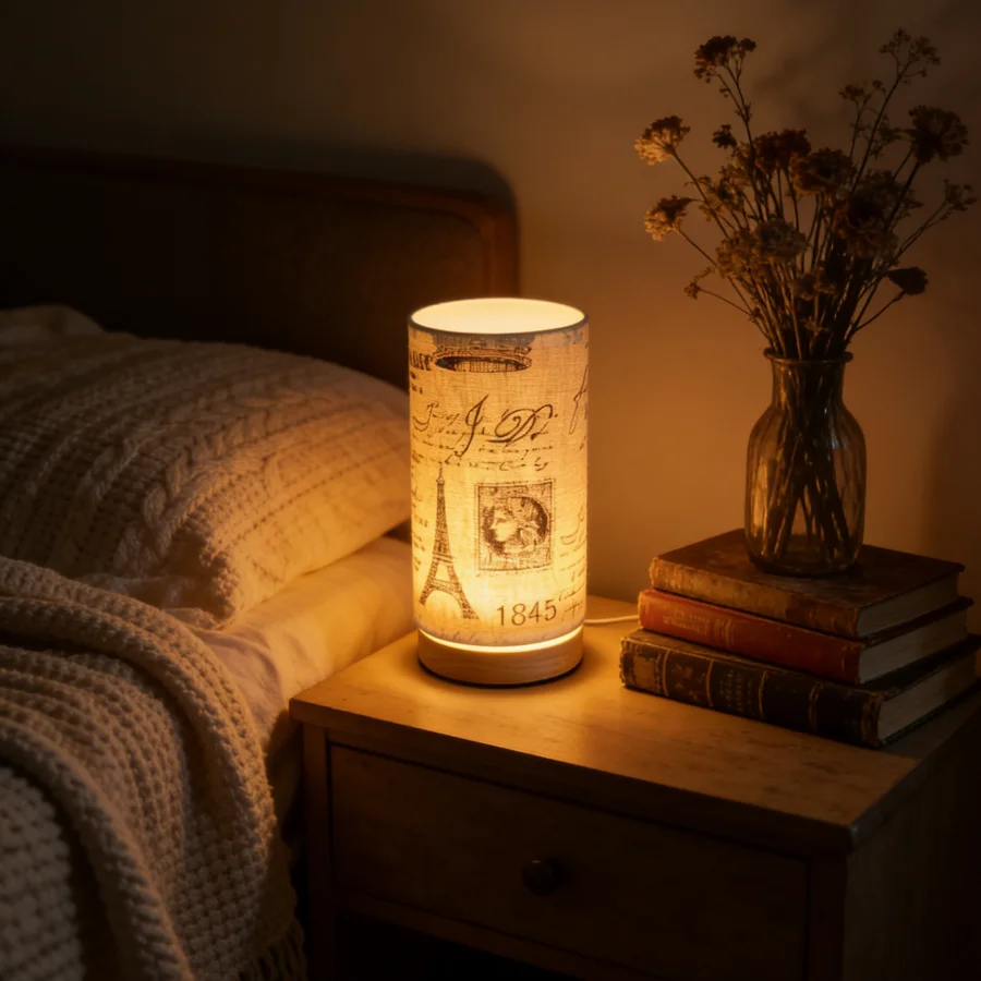 1PC Minimalist French Retro Table Lamp Eiffel Tower Print Wooden Base Warm LED Night Light
1PC Minimalist French Retro Table Lamp Eiffel Tower Print Wooden Base Warm LED Night Light