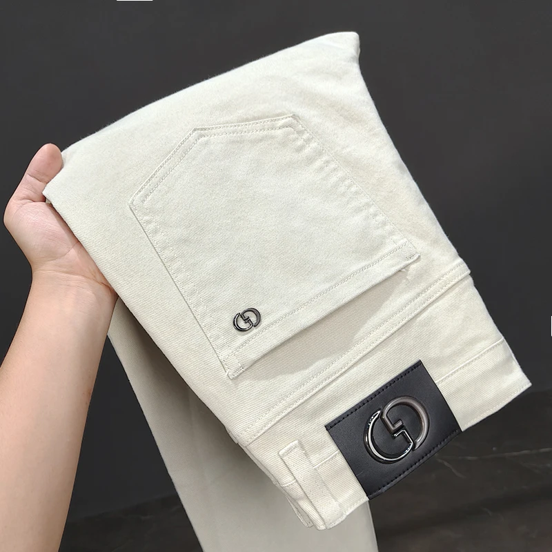 Мужские джинсы Slim Fit из Европы: эластичные, легкие, люксовый бренд, модные повседневные брюки
Мужские джинсы Slim Fit из Европы: эластичные, легкие, люксовый бренд, модные повседневные брюки